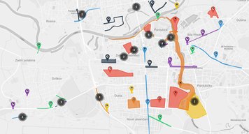 Piráti představují interaktivní mapu plánů pro Pardubice